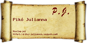 Pikó Julianna névjegykártya